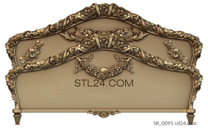 Headboard (SK_0095) 3D models for cnc